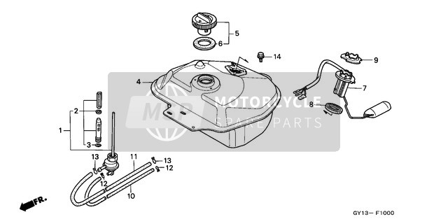 Honda SA50 1993 Fuel Tank for a 1993 Honda SA50